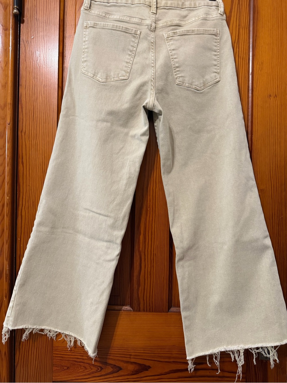 KUT from the Kloth Meg Fab AB Wide Leg Jeans - High Rise Tan / Khaki/ Neutral - Picture 7 of 11
